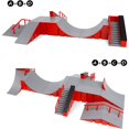 thumbnail image 5 of Finger Skateboard Ramp Accessories Set, Fingerboard Skate Park Kit Ramp Finger Skateboards Training Props for Kids and Children (B), 5 of 5