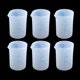 thumbnail image 1 of 6 piezas de silicona de 250 ml, tazas de medición de reutilizables, resina líquida, hobby, artesanía, fundición, joyería, he BLESIY Tazas de mezcla de resina, 1 of 8