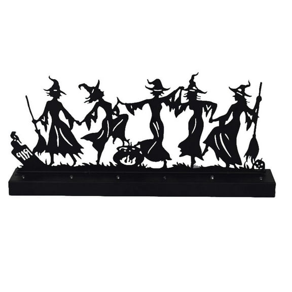 putnchl Halloween Shadow Candle Holder Spooky Witch Ghost Black Shadow Candlestick Pedestal All Hallows Eve Table Decor Candle Holders Candleholder Tabletop Candle Stands,Black Halloween Decor Black