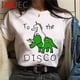 thumbnail image 4 of Linda camiseta de dinosaurio, camiseta con estampado femenino, tumblr 2021, camisetas vintage para parejas, camiseta blanca, ropa para parejas, 4 of 5