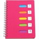 thumbnail image 1 of A5 Spiral Notebook,14.5*21cmRosy Hardcover Spiral Notebook Lined with Divider for Office or School, 1 of 5