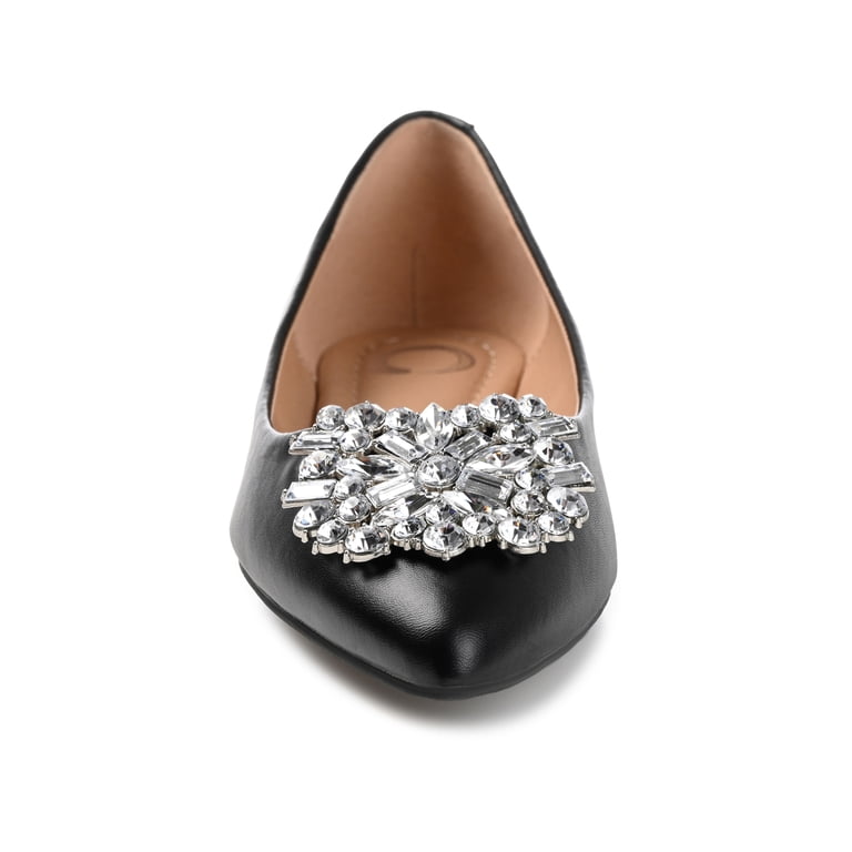 Journee Womens Renzo Slip On Pointed Toe Ballet Dress Flats  display picture 1