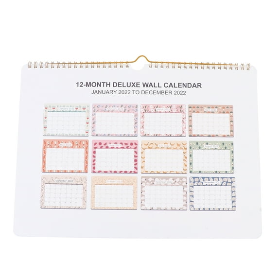 Supvox Concise International Version 2022 Wall Calendar Paper Home 1Pc