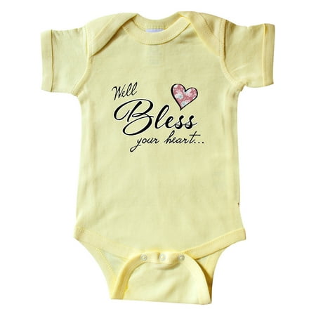 

Inktastic Well Bless your Heart with Floral Print Gift Baby Boy or Baby Girl Bodysuit