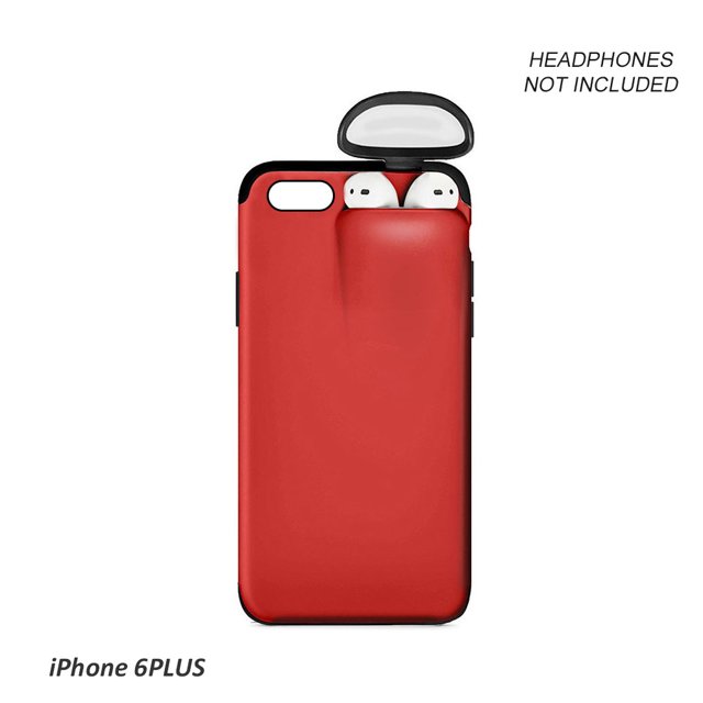 Reemplazo de la caja del soporte del auricular de la cubierta protectora de los auriculares inalámbricos del teléfono para el iPhone 6 más Monstrate EL4374-22B