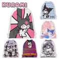 thumbnail image 2 of Kuromi-Bolsa de almacenamiento de algodón con cordón para mujer, monedero pequeño de viaje, bolsa de tela para regalo de Navidad, 2 of 4