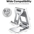 thumbnail image 2 of Adjustable Tablet Stand, IPad Stand, Desktop Phone Stand Base-Silver, 2 of 8