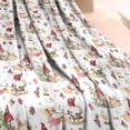 thumbnail image 3 of White Christmas Gnome Pattern Blanket,Comfortable Soft Flannel Throw Blanket,All Season,Warm Lightweight Blankets for Sofa Bed Couch Living Room Chair,60"x80", 3 of 4