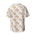 thumbnail image 2 of Fotbe Corgi with Hearts print Short Sleeve Button Down Shirts for Men Casual Summer Beach Wrinkle Free Shirt-3X-Large, 2 of 7