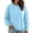 Light Blue #43, variant on Women's No Hood Sweatshirts Crew Neck Long Sleeve Solid Pullover Sweatshirts Spring Fall Loose Causal Sweatshirts, 2XL
