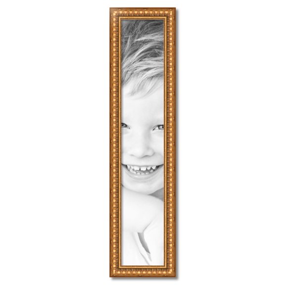 ArtToFrames 8" x 44" Gold Picture Frame, 8x44 inch Gold Wood Poster Frame (WOM-4293)