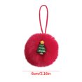 thumbnail image 2 of WWG Christmas Ornament Balls, Cute Resin Christmas Tree Decorations with Santa Claus Snowman Cake Patterns, Soft Faux Plush Hanging Ornaments with Cord, Reusable Holiday Decor for Christmas Tree, 2 of 7