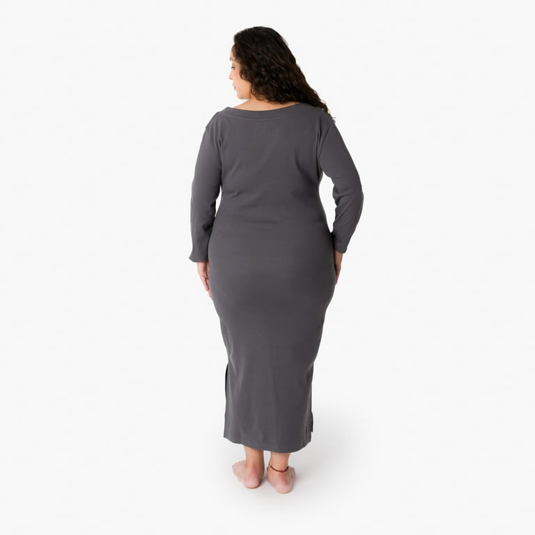 M A by Monica Andy Organic Maternity Long Sleeve Ribbed Dress Sizes S XXL