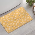 thumbnail image 2 of Yellow Daisy Flower Retro Pattern Bathroom Rugs Mat,Non Slip Microfiber Bathroom Rug,Rubber Backing,Soft Bathroom Mats for Bathroom Floor,Tub and Shower,17x27in(43x68cm), 2 of 5