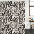 thumbnail image 2 of Happy Easter Bathroom Shower Curtains with 12 Hooks Waterproof Shower Curtain for Stalls and Bathtubs Vintage Rabbits Carrots Eggs Love Beige Decorative Bathroom Privacy Curtain 36x78 Inches, 2 of 9