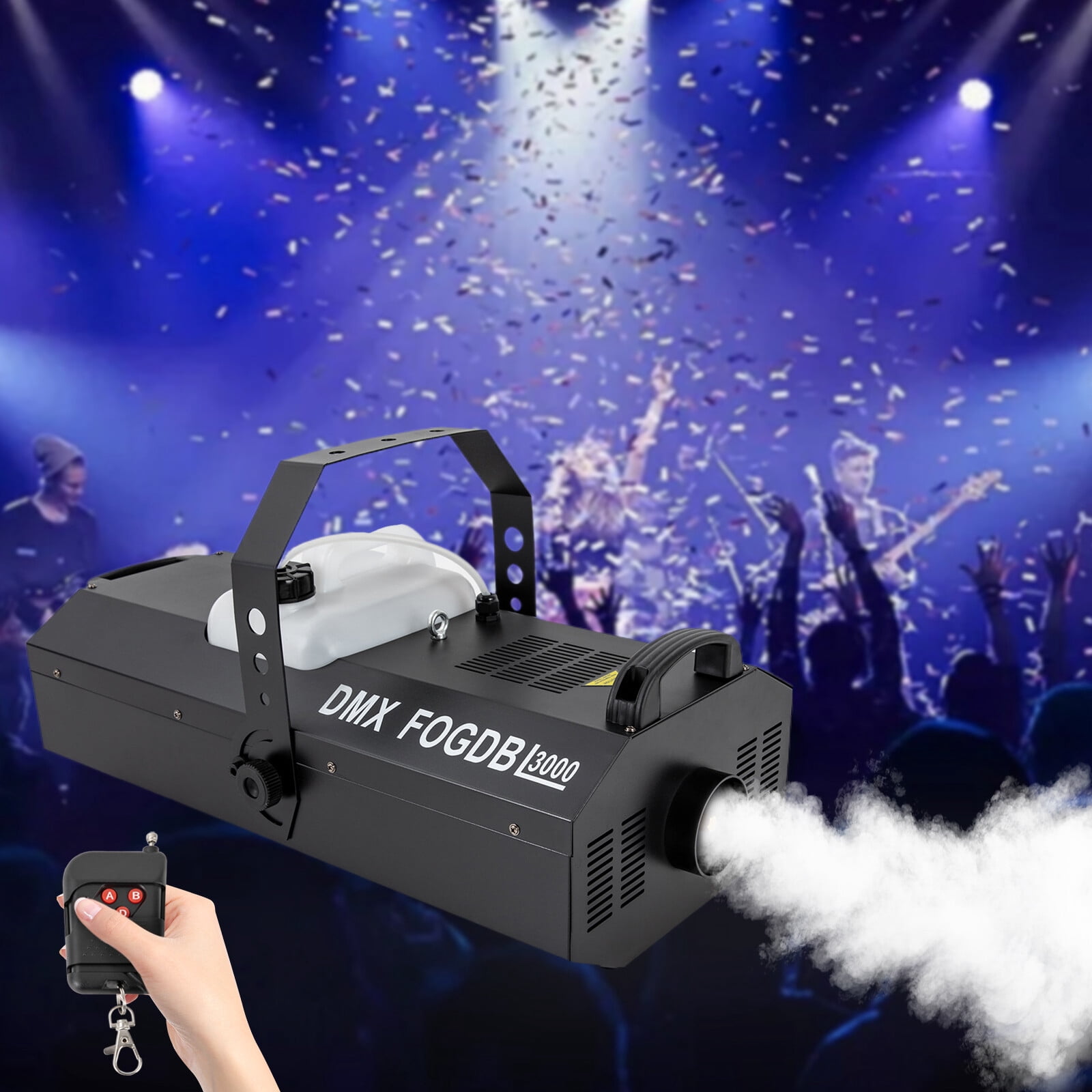 3000W 6L Haze Machine Fog Smoke Machine DMX Stage DJ Hazer Fog Smoke Black NEW