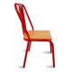 thumbnail image 2 of Sillas metálicas para restaurante, cafetería o comedor modelo Nisso con asiento de madera respaldo de Metal con tubo color Rojo Moblibar Moderno, 2 of 3