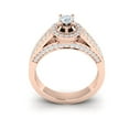 thumbnail image 3 of 1carat Round Cut Diamond Prong Bridal Cathedral Halo Engagement Ring Solid 18K Gold FG VS2, 3 of 3