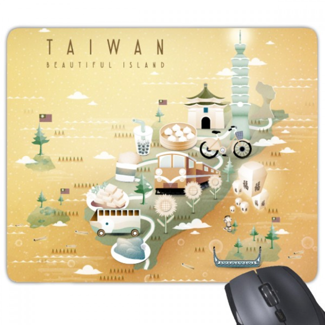 Beautiful Islead Taiwan Travel Mouse Pad Non-Slip Rubber Mousepad Game Office