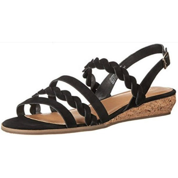 slingback low wedge sandals