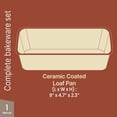 thumbnail image 2 of Bakken- Swiss Premium Loaf Pan, Aluminized Steel, Ceramic Non-Stick Coating, Even Heat Distribution, Non-Toxic, 9 x 4.7 x 2.3 Inches, Stylish Colors, Durable and Healthy Baking, 2 of 6