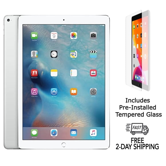 Refurbished Apple iPad Pro 12.9" (1st Gen) w/ Pre-Installed Tempered Glass (WiFi) 128GB Silver (Grade B)
