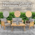 thumbnail image 2 of Sunnydaze Sanibel 4-Piece Patio Conversation Set - Gray, 2 of 10