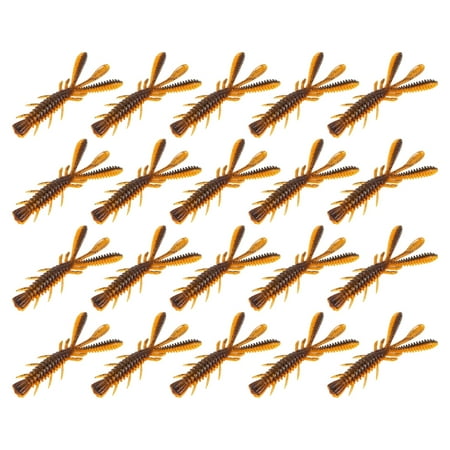 CIYISON 20PCS Fishing Crawfish Lure Soft Shrimp Baits Lure Artificial Lure Swimbait Soft Plastic Lures for Freshwaters Saltwater
