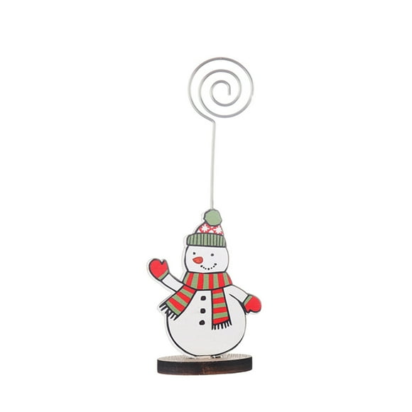 CIMAXIC christmas Creative Christmas Holder Snowman Patterned Message Folder Photo Clip Christmas Xmas Party Note Clip,3.15"X1.18"X6.42"