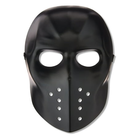 Hockey Punisher Mask for Adults, Black Halloween Costume Accessory for Adults, by Way to Celebrate