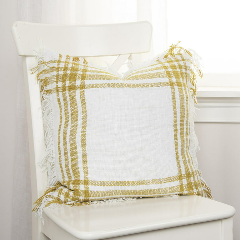 Tufted Hello Fall Fringed Lumbar Pillow