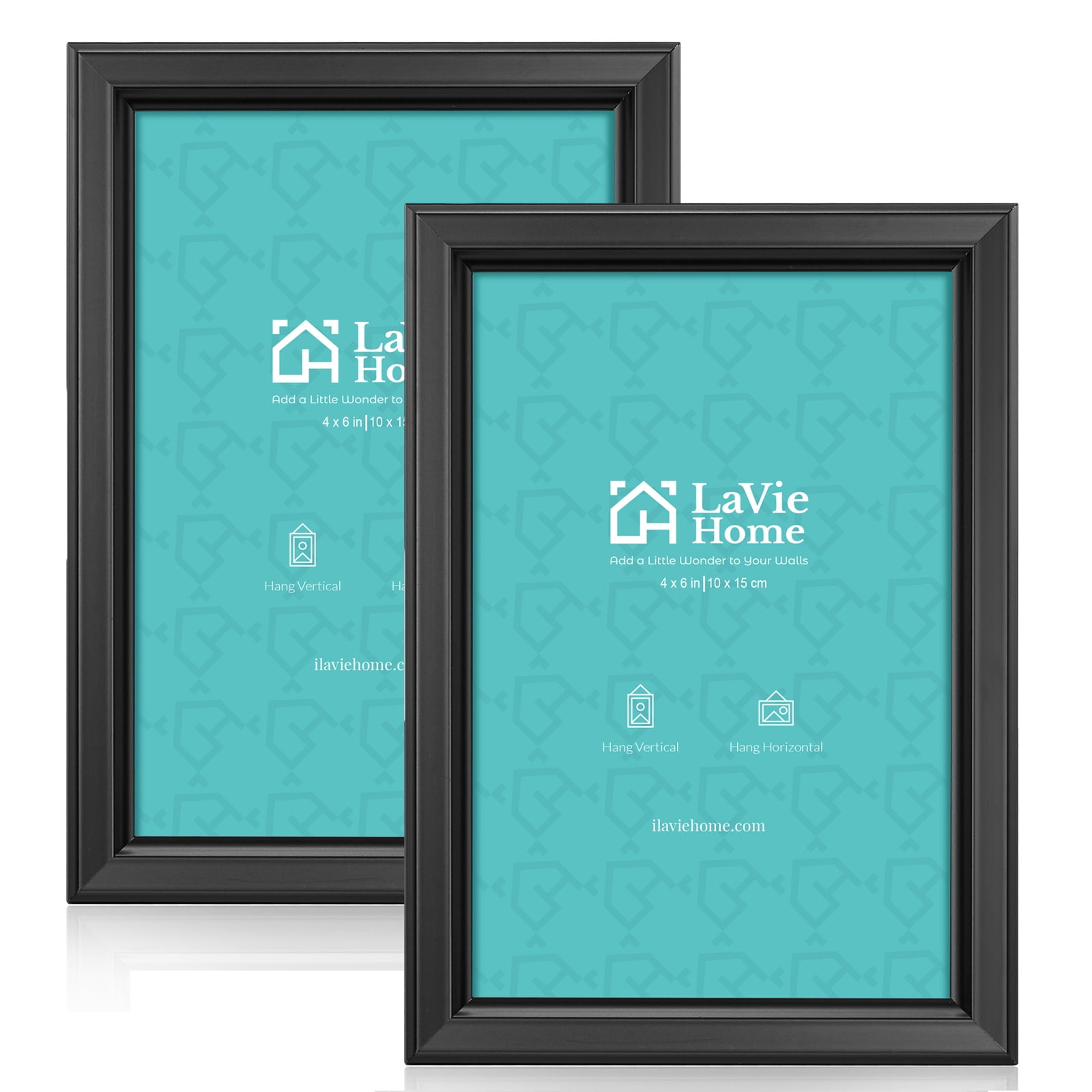 upsimples 5x7 Picture Frame Set of 10,Display Pictures 4x6 with Mat or 5x7  Without Mat,Multi Photo Frames Collage for Wall or Tabletop Display,Green