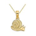 thumbnail image 1 of 14K Yellow Gold Polished Mini Snail Charm Pendant Necklace with Chain, 1 of 4