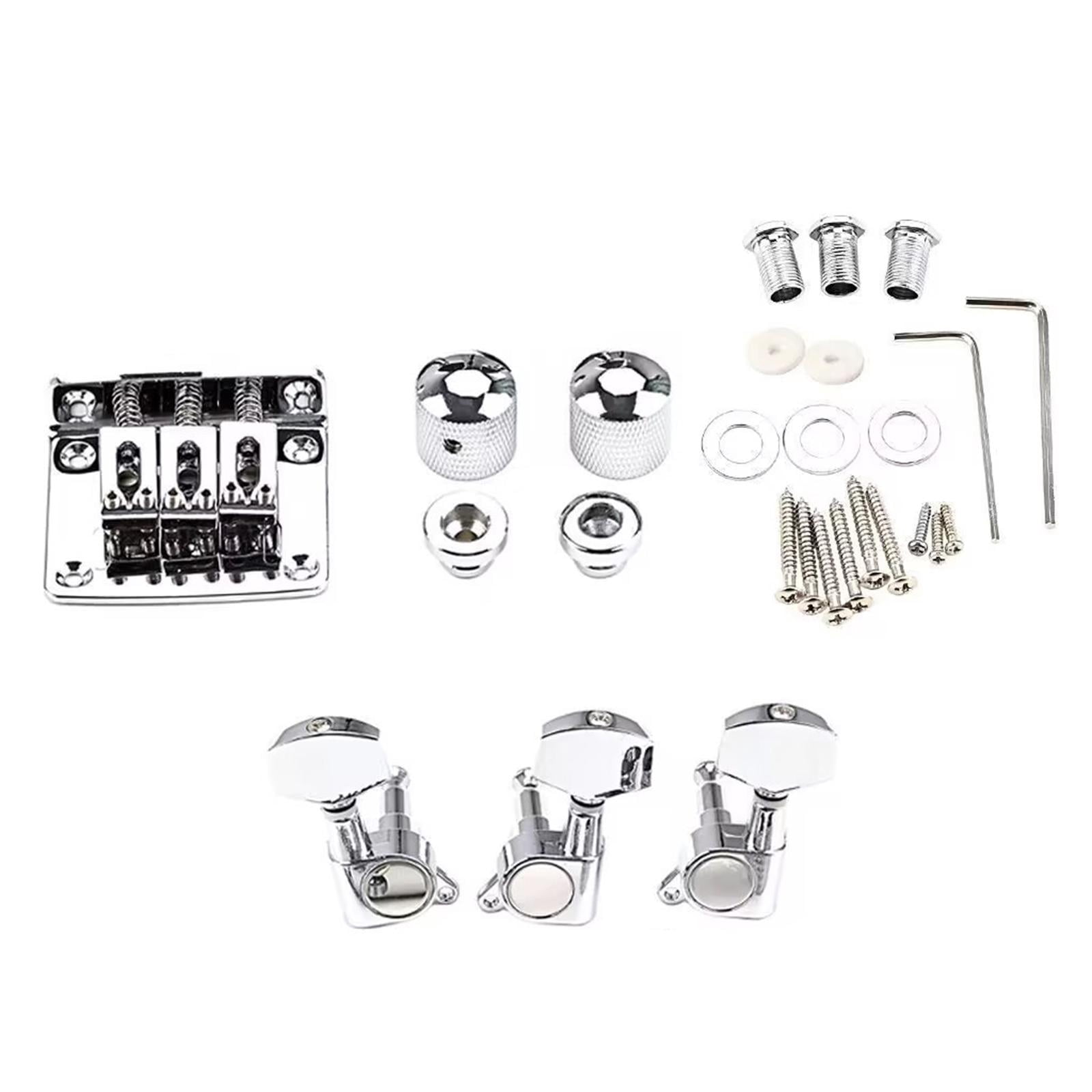 LeeQinersw 3 String Guitar Repair Kit Stringed Instrument Combo Kits Control Knobs Wrenches