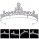 thumbnail image 2 of KAKOWELY Tiara de novia para boda, corona de novia, tiara de mujer, corona de diamantes de imitación para novia, 2 of 4