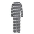 thumbnail image 3 of HUJlwoi Women's 2 Piece Outfits Polka Dot Long Sleeve Hoodies with Long Pants Set Sweatsuit Fall Fashion Matching Set, 3 of 5