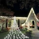 thumbnail image 4 of Guirnalda de luces LED tipo cascada de 9 x 3,5 m con forma de carámbano, para bodas, fiestas, jardín, árbol de Navidad, estrellas, 317 luces LED, 4 of 5