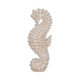 thumbnail image 6 of Coastal Seahorse Inspired Figurine for Home Decor - Nautical Ornaments for Bathroom, Office, and Living Room Accent - Decorative Sculpture for Shelf and Coffee Table Display - 12", White & Tan, 6 of 12