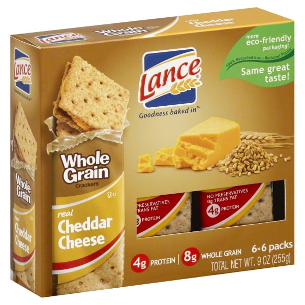 Lance Whole Grain Cheddar Cheese Cracker Sandwiches, 1.5 Oz., 6 Count