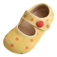 thumbnail image 3 of Viluyesy Girls Polka-Dot Spring Summer Flats - Soft Slip-On Casual Outdoor Dress School Shoes Yellow Size 10.5, 3 of 10
