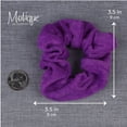 thumbnail image 5 of Motique Accessories Neon Purple Terry Scrunchies Hair Tie Perfect for Adult Female and Girls 10 Pack, 5 of 5