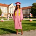 thumbnail image 1 of Pounoo Graduation Gowns for Women Zipper Front Long Sleeve Dresses University Graduation Soft Comfortable Breathable Robes Gift, 1 of 5