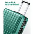 thumbnail image 3 of 3 Piece Luggage Sets 20/24/28 inch Travel Suitcase Set with 7PCS Organizer Bags, Green, 3 of 13