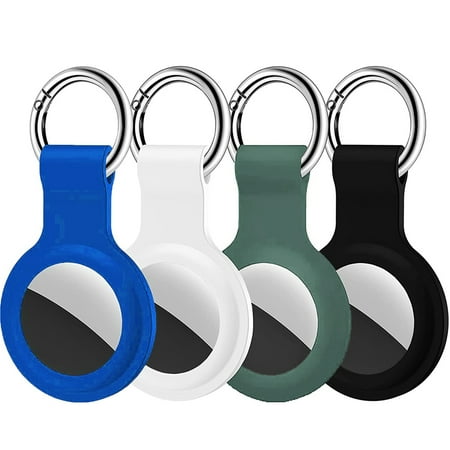 GPS Case Compatible with AirTag Case Keychain Air Tag Case Holder Silicone AirTags Key Ring Cases Air Tags Protective Cover Key Chain Compatible with Apple AirTag GPS Item Finders Accessories