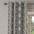 thumbnail image 2 of Ambesonne Damask Grommet Curtain, Victorian Baroque Style, 50" x 84", Charcoal Grey Cream, 2 of 6