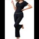 thumbnail image 1 of Conjunto de Pijama de 2 Piezas para Mujer de Corta con Pantalón , Pijama Suave y Ropa de Dormir Informal. Negro L, 1 of 9