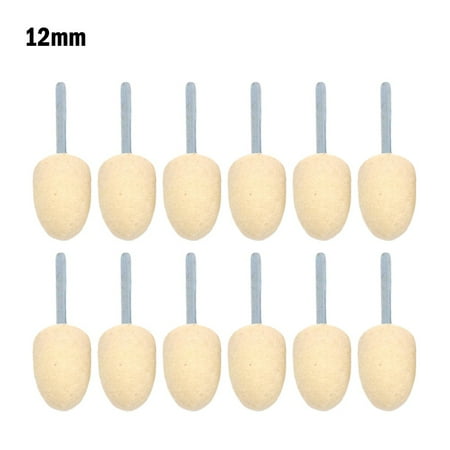 

12pcs 2.35mm Shank Wool Grinding Head Polishing Burrs Buff Cone Rotary Tools