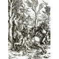 thumbnail image 2 of Durer, Albrecht 24x32 Gold Ornate Wood Framed with Double Matting Museum Art Print Titled - The Knight And The Landsknecht, 2 of 4
