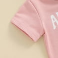 thumbnail image 6 of WIBACKER Toddler Baby Boy Summer Outfit Infant Girl Clothes Auntie's Little Bestie Short Sleeve T-Shirt Casual Rolled Shorts Set, 6 of 8