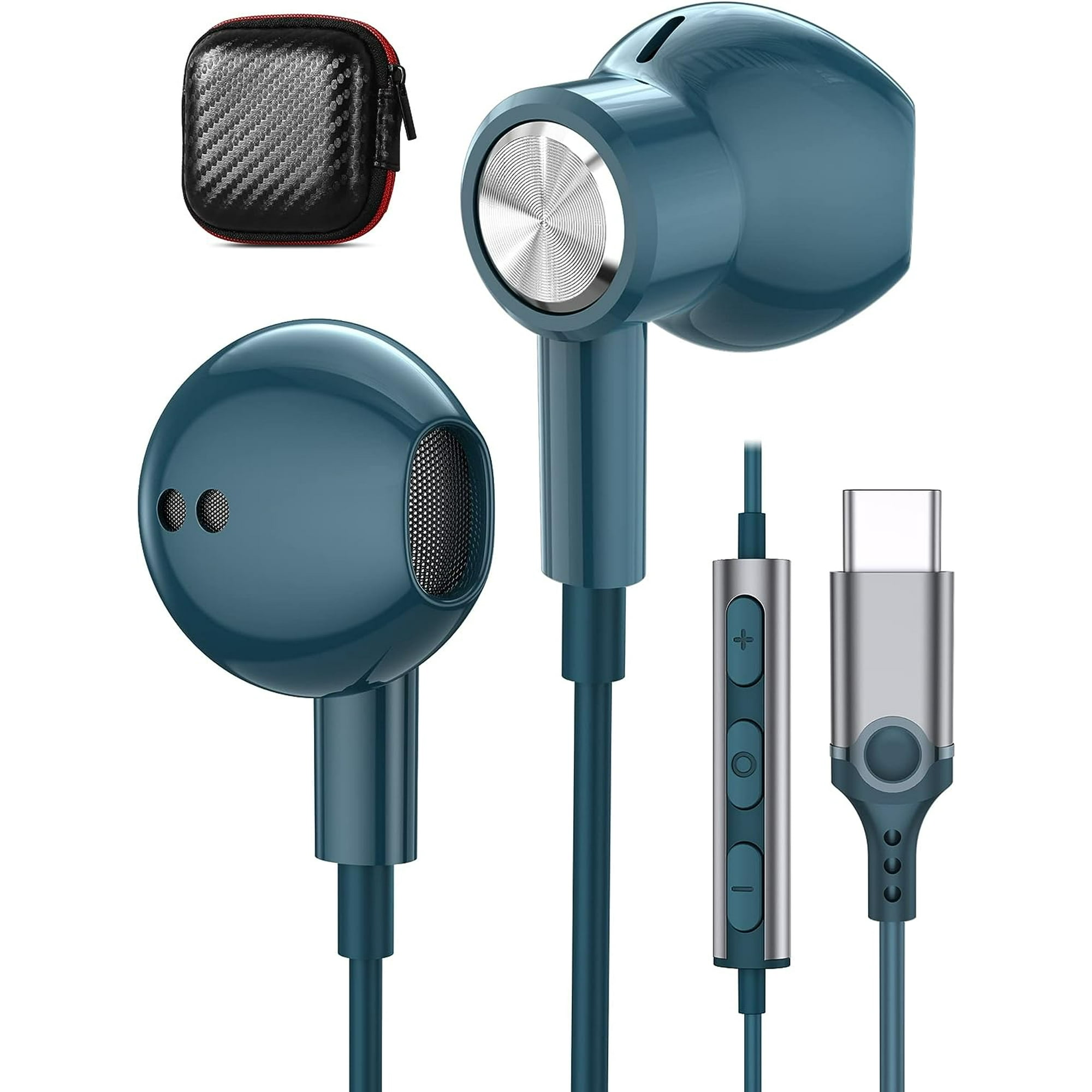 USB C Headphone for Samsung S23 Ultra 5G Z Flip 5 Fold 4 Type C Earphone Magnetic Earbuds Digital DAC Wired Earphone Microphone for Android Galaxy S22 S21 FE A54 A53 Google Pixel